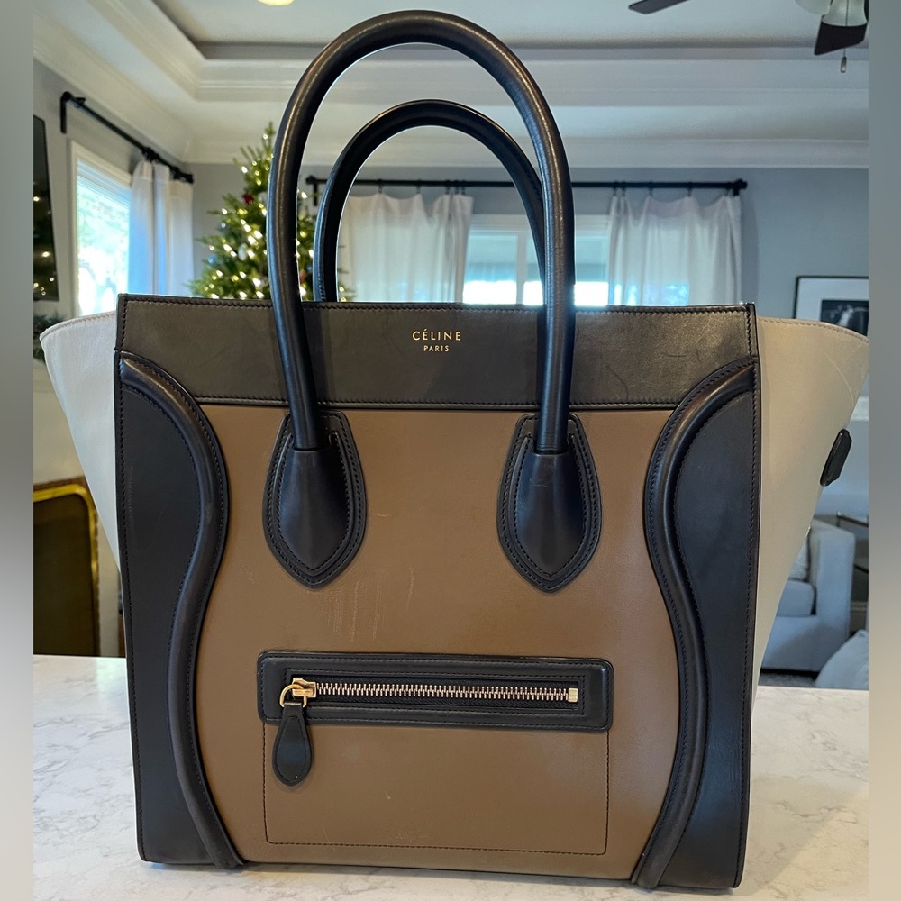 Celine Luggage Bag - Tri-color in the smooth calfskin